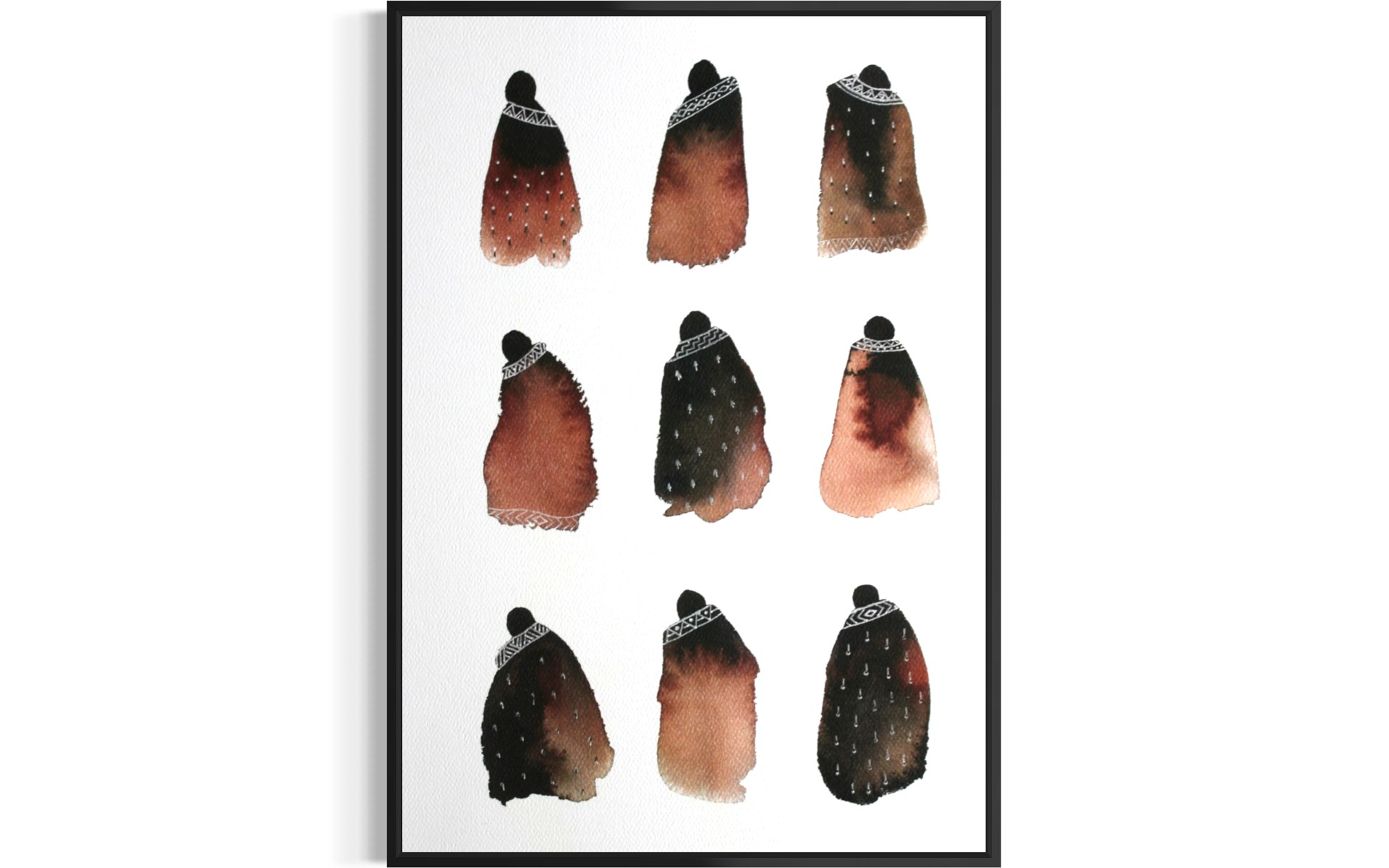 waterdolour print brown